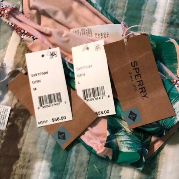 NWT Sperry Tropical Palm Leaf Swim Bottoms - Picture 3 of 4